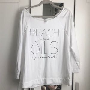 Off the shoulder sweatshirt